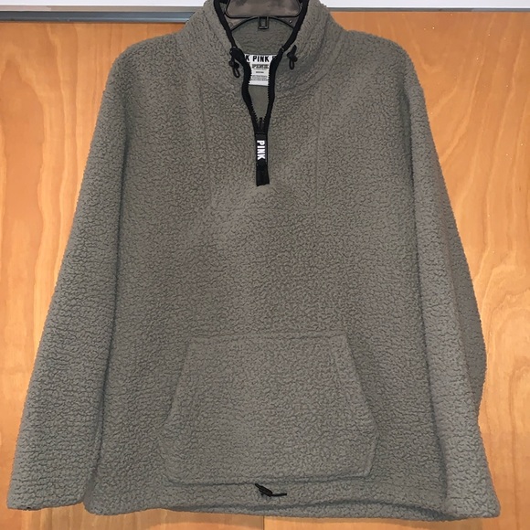 Pink Victoria’s Secret Quarter Zip Pullover - Picture 1 of 5